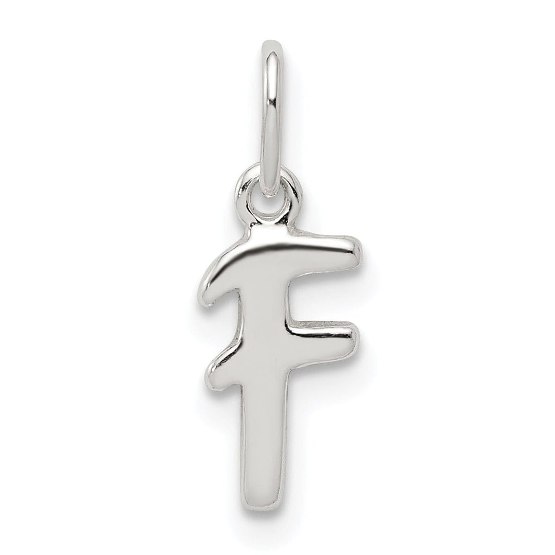 Sterling Silver Chain Slide Initial F Pendant