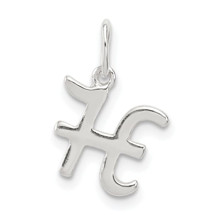 Sterling Silver Chain Slide Initial H Pendant