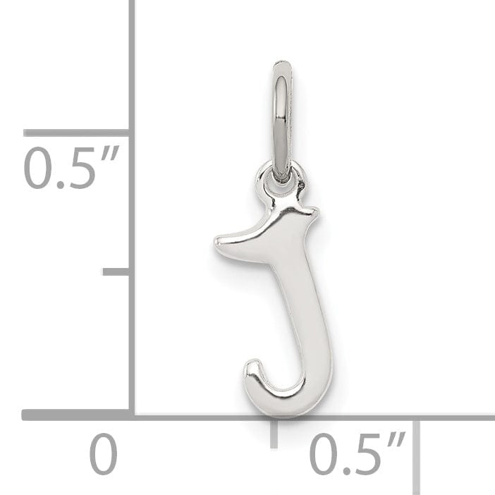 Sterling Silver Chain Slide Initial J Pendant