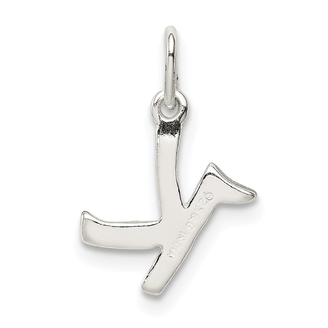 Sterling Silver Chain Slide Initial K Pendant