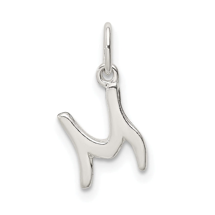 Sterling Silver Chain Slide Initial M Pendant