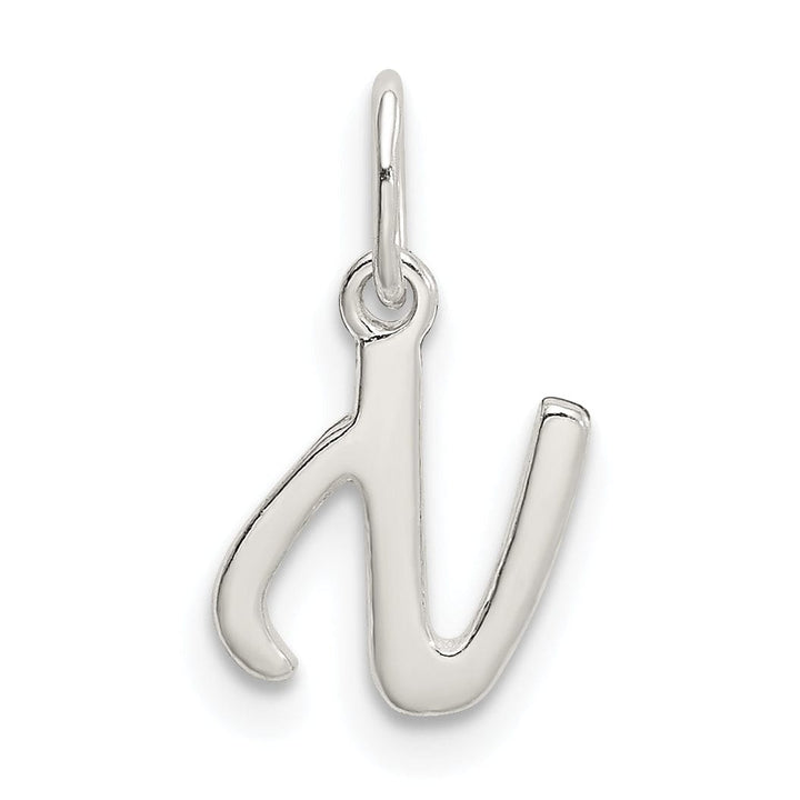 Sterling Silver Chain Slide Initial N Pendant