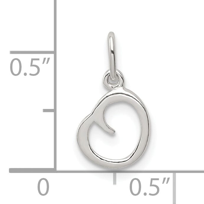 Sterling Silver Chain Slide Initial O Pendant