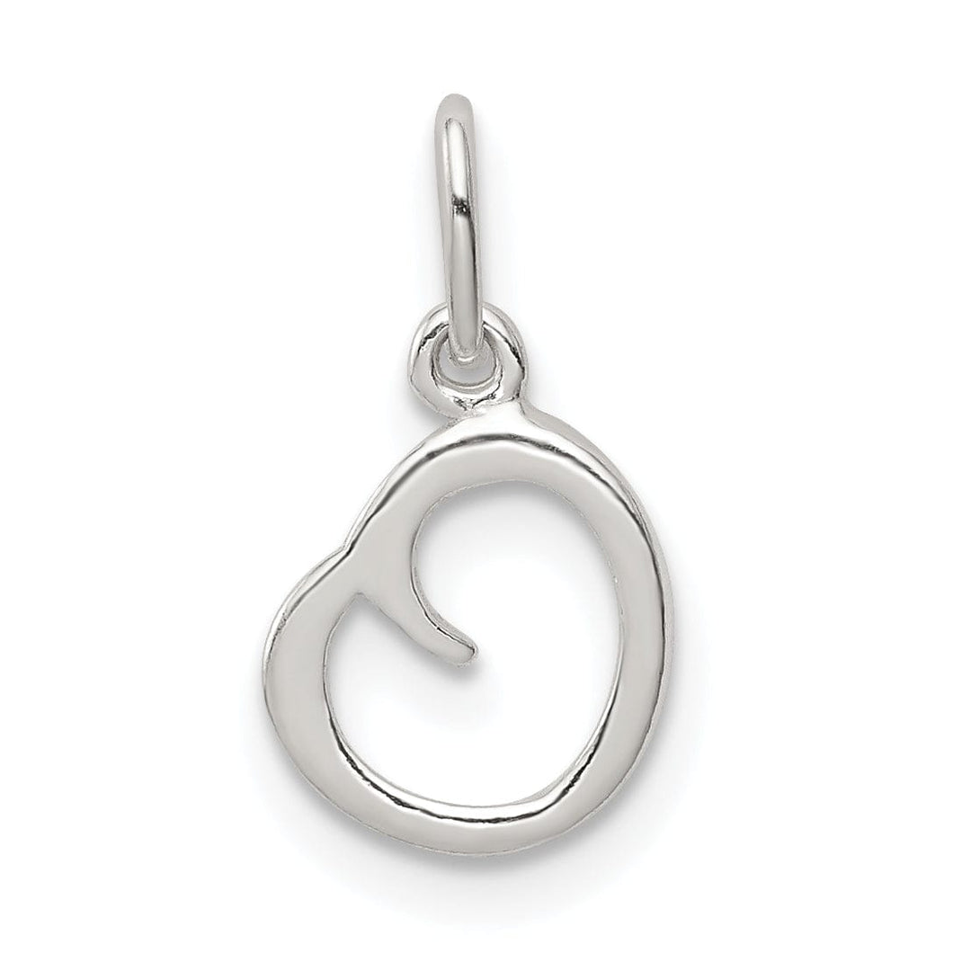 Sterling Silver Chain Slide Initial O Pendant