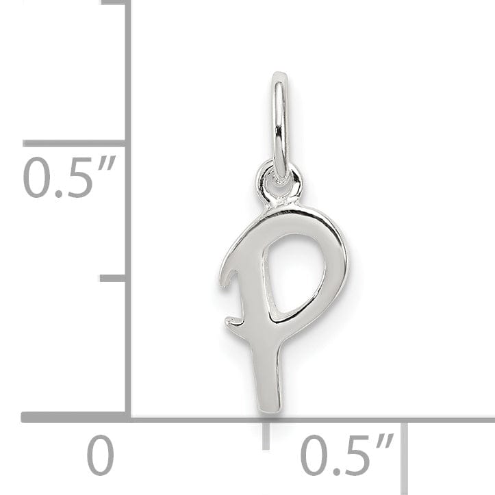 Sterling Silver Chain Slide Initial P Pendant