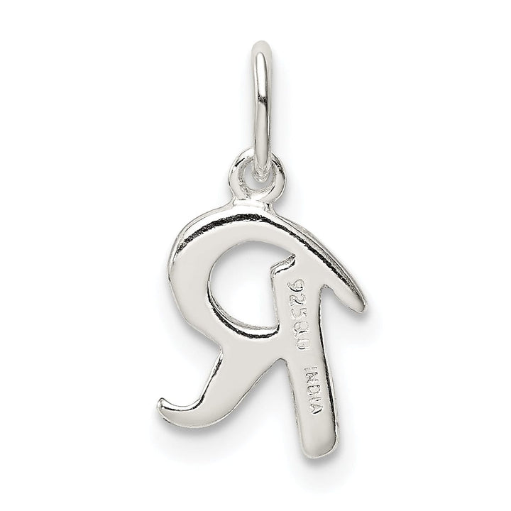 Sterling Silver Chain Slide Initial R Pendant