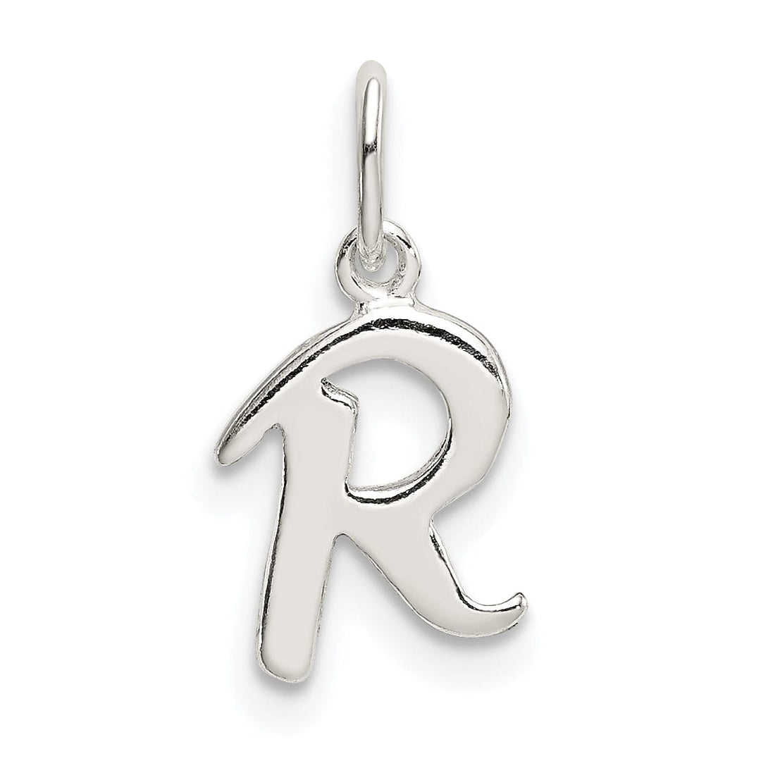 Sterling Silver Chain Slide Initial R Pendant