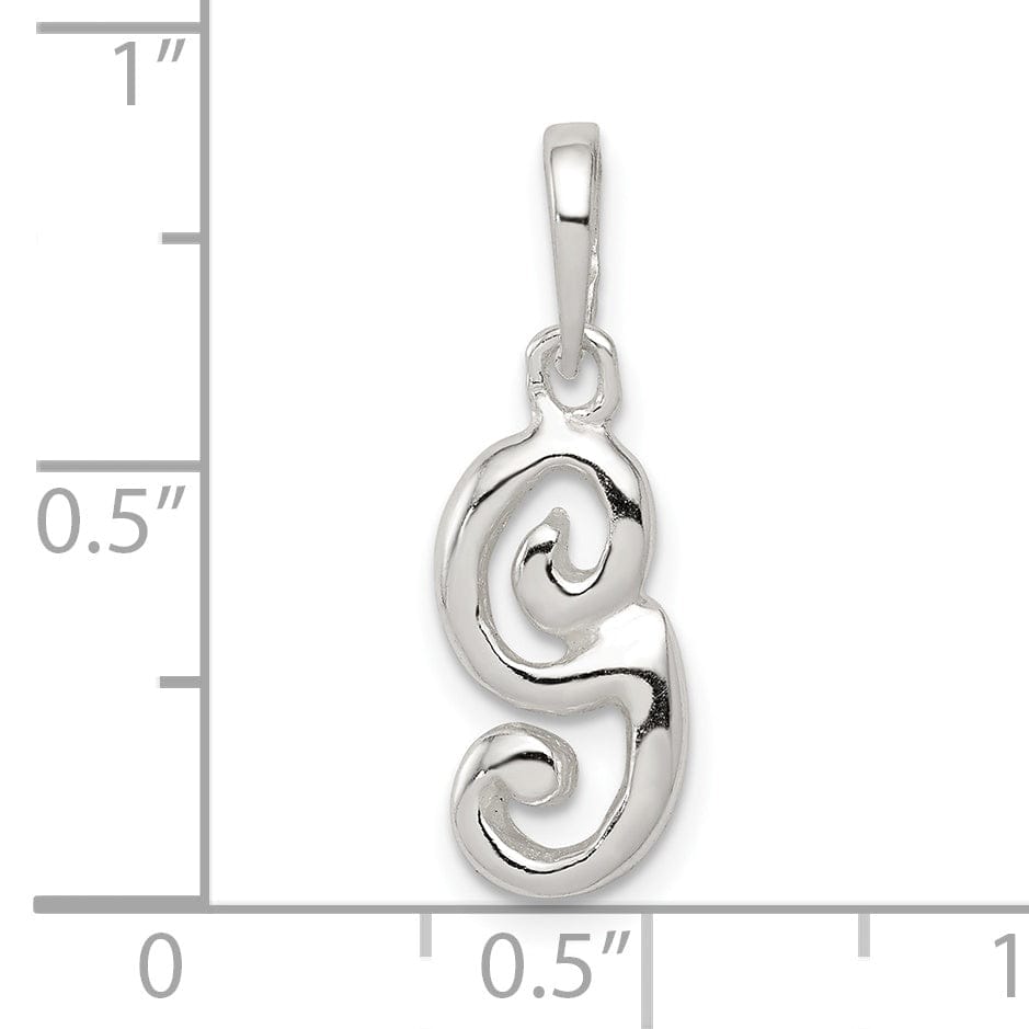 Sterling Silver Polished Initial G Pendant