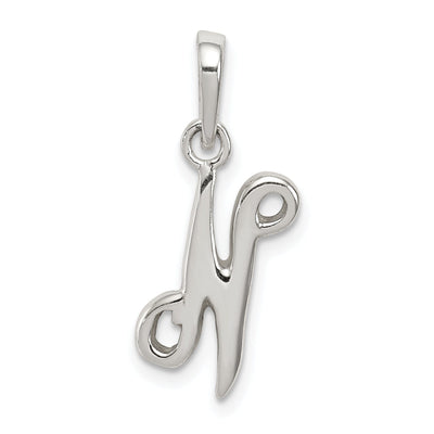 Sterling Silver Polished Initial N Pendant at $ 10 only from Jewelryshopping.com