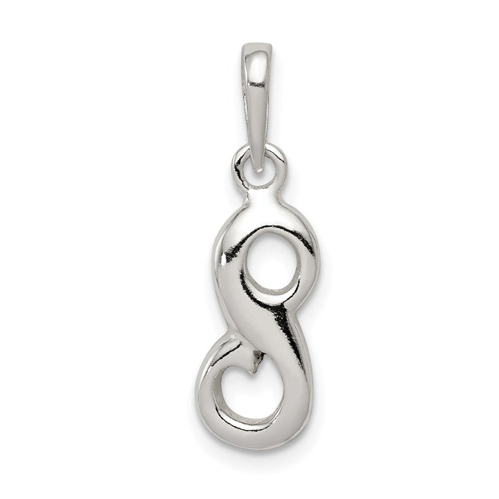 Sterling Silver Polished Initial S Pendant