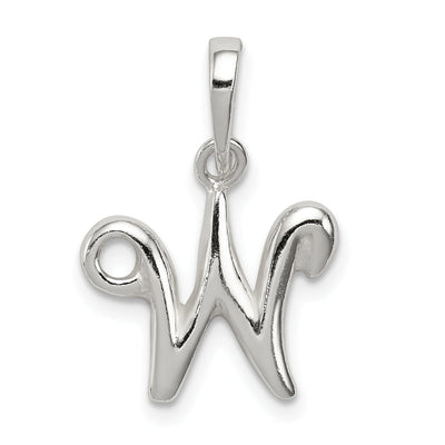 Sterling Silver Polished Initial W Pendant at $ 10.92 only from Jewelryshopping.com