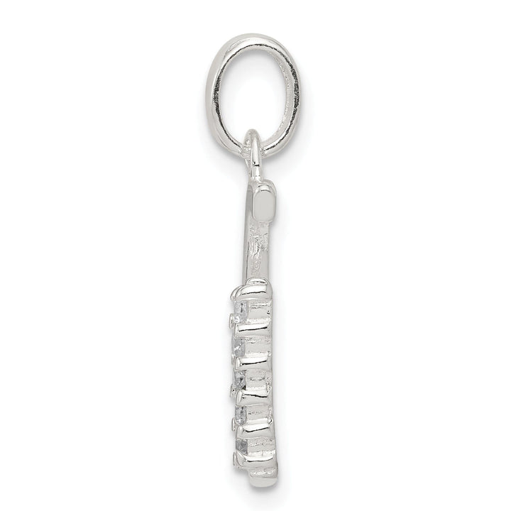 Sterling Silver CZ Initial G Charm Pendant