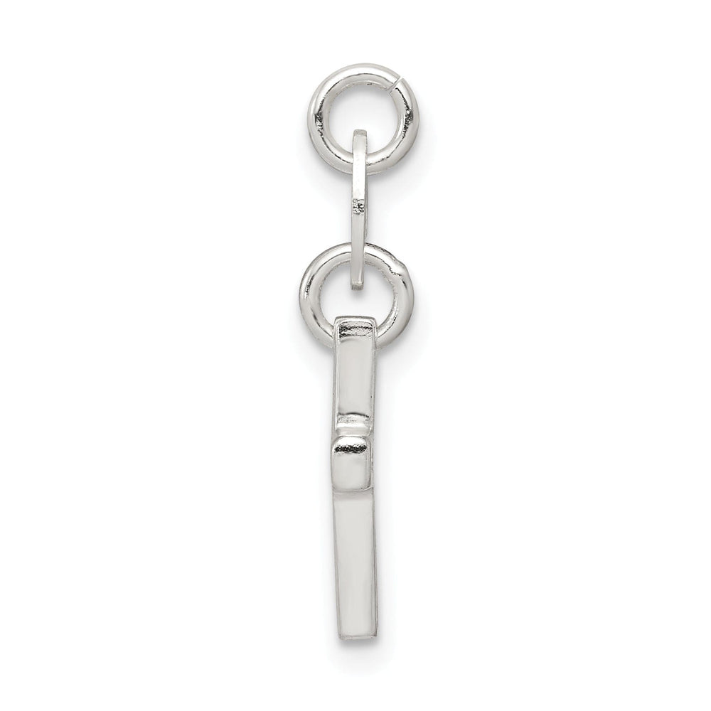 Sterling Silver and CZ Polished Cross Charm