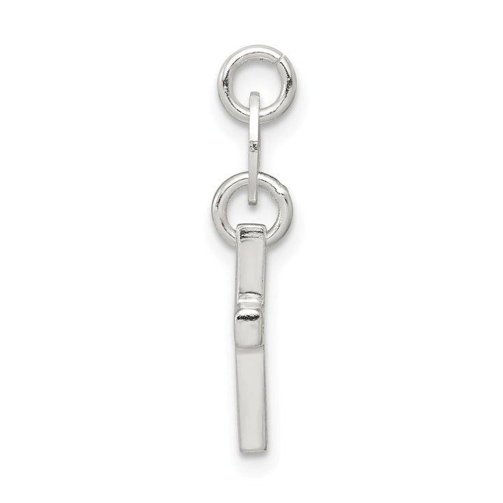 Sterling Silver and CZ Polished Cross Charm