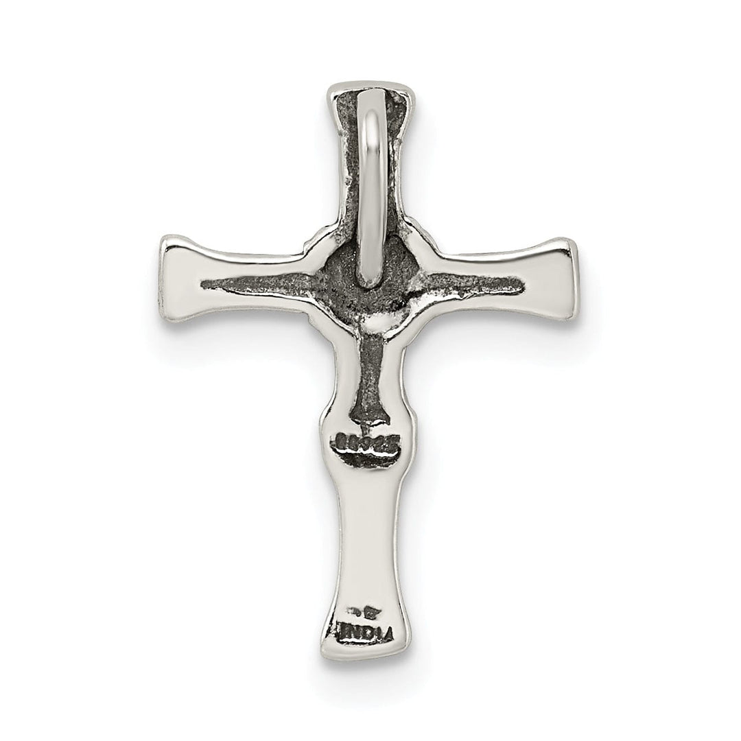 Silver Antiqued Chain Slide Cross Pendant