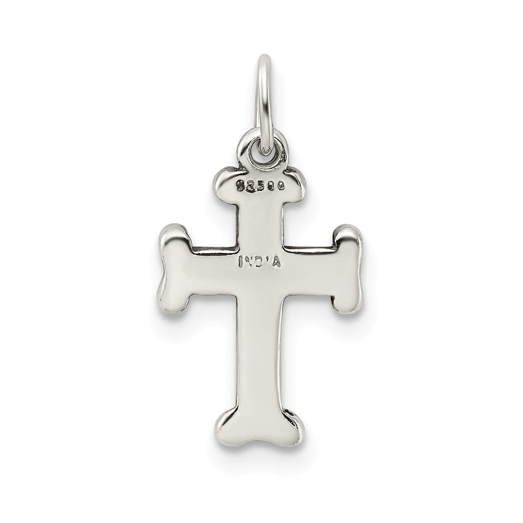Sterling Silver Antiqued Finish Cross Pendant
