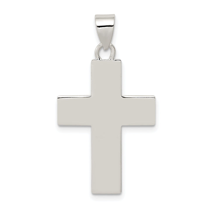 Silver The Lords Prayer Latin Cross Pendant