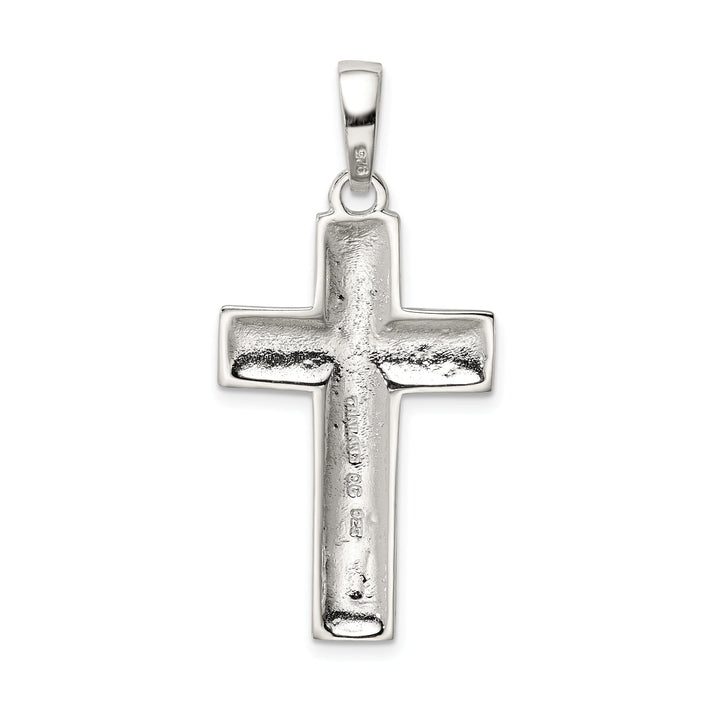 Silver Polished Finish Latin Cross Pendant