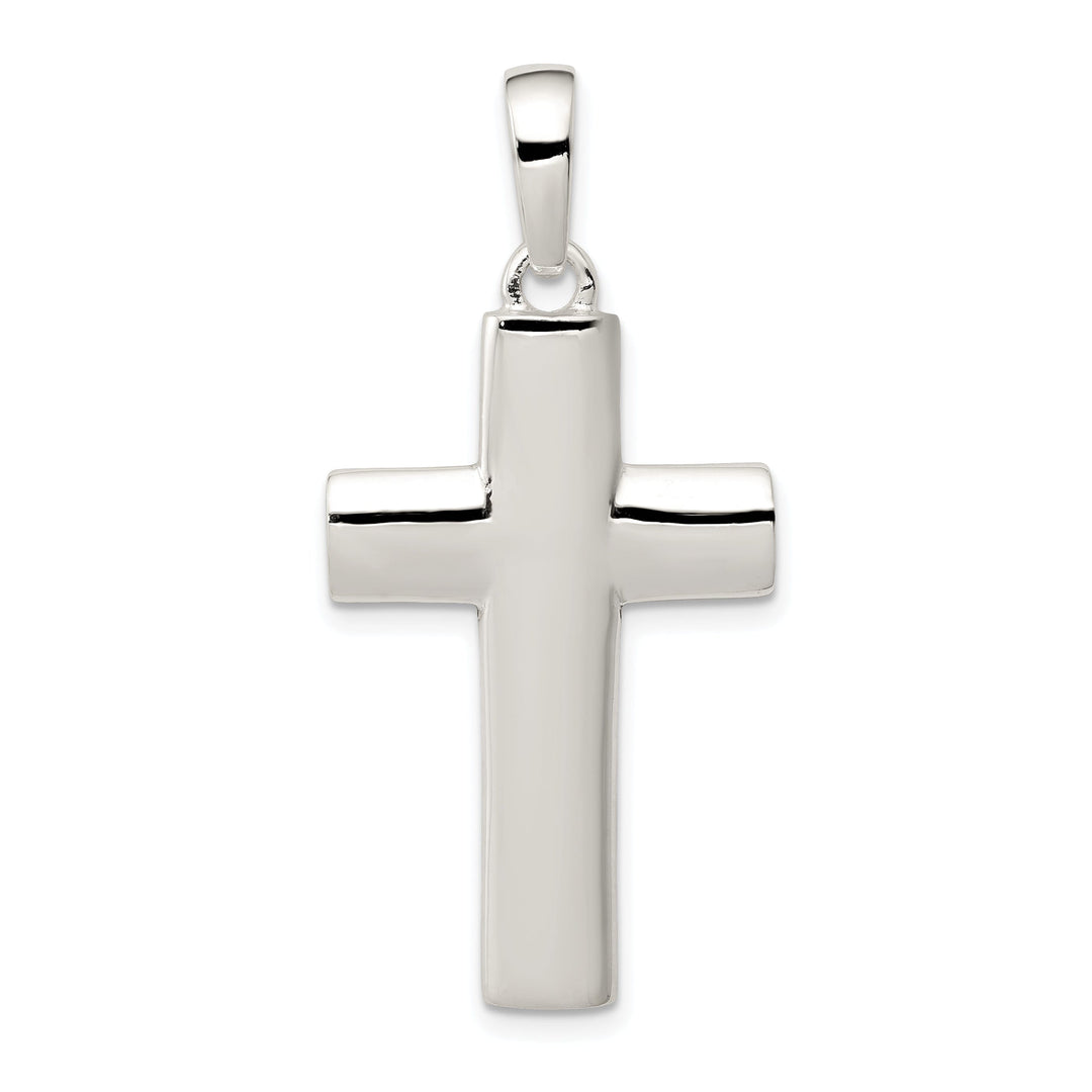 Silver Polished Finish Latin Cross Pendant