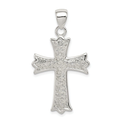 Sterling Silver Filigree Budded Cross Pendant at $ 29.78 only from Jewelryshopping.com