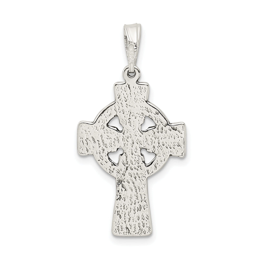 Silver Antiqued Finish Celtic Cross Pendant