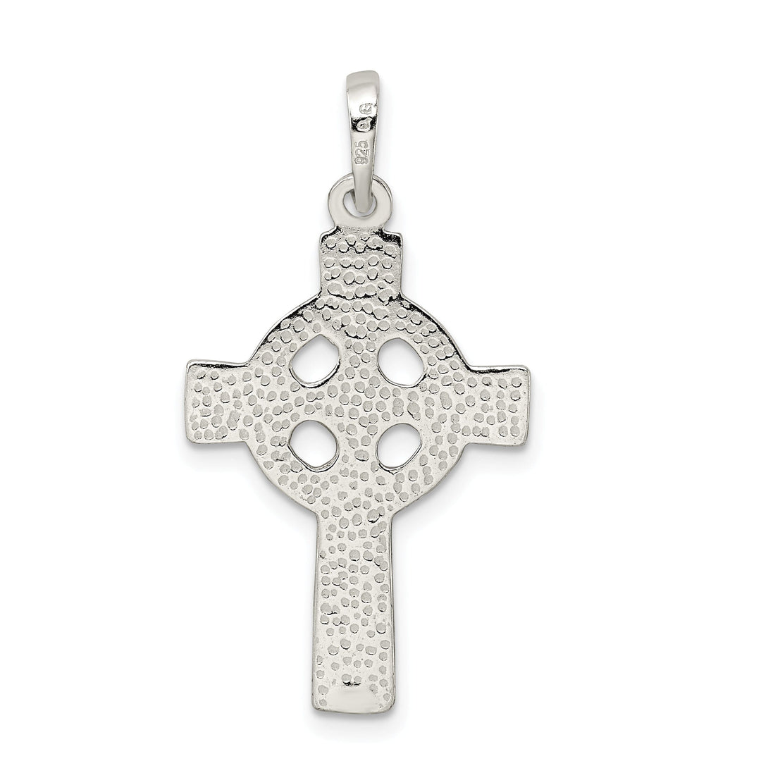 Silver Polished Finish Celtic Cross Pendant