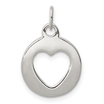 Sterling Silver Round Circle with Heart Pendant at $ 5.06 only from Jewelryshopping.com