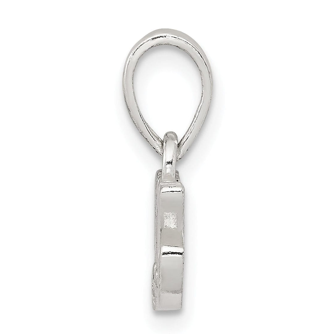 Sterling Silver Polished C.Z Mom Pendant