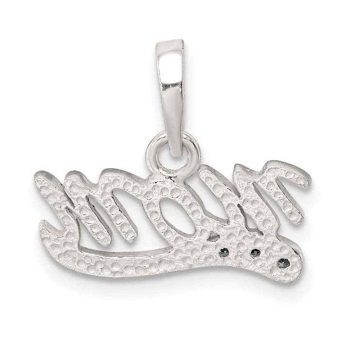 Sterling Silver Polished C.Z Mom Pendant