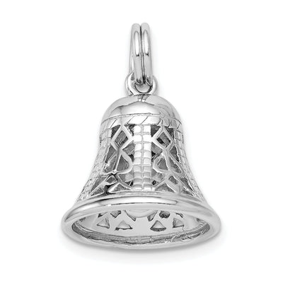 Silver Solid Moveable 3-D Filigree Bell Charm at $ 38.7 only from Jewelryshopping.com