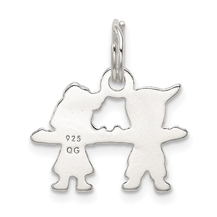 Sterling Silver Polished Boy and Girl Charm