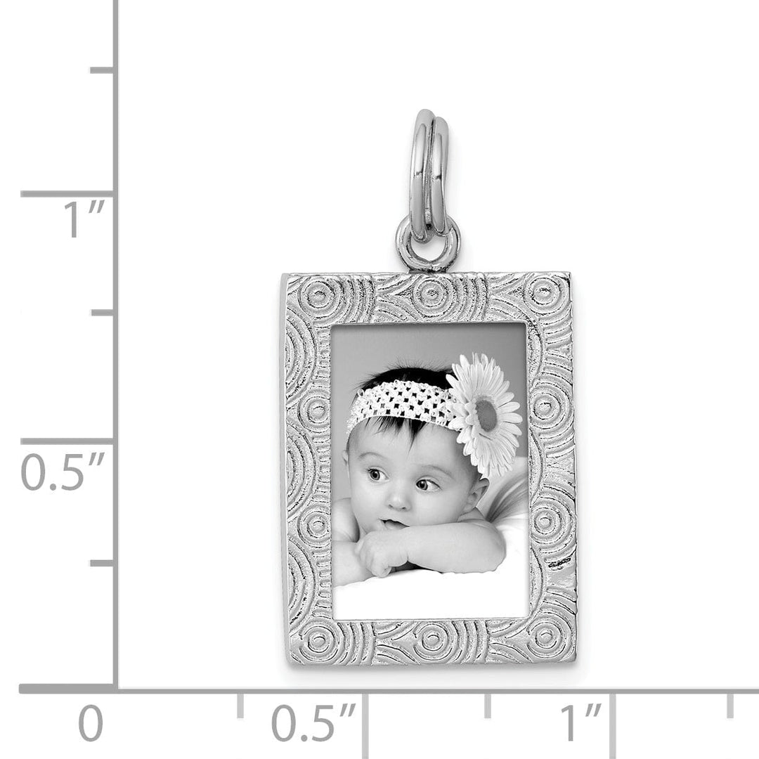 Sterling Silver Polished Picture Frame Charm