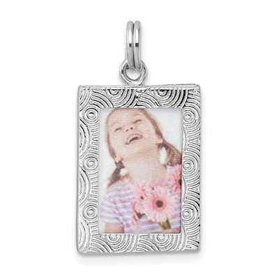 Sterling Silver Polished Picture Frame Charm