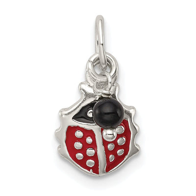 Sterling Silver Red Enameled Ladybug Charm at $ 6.34 only from Jewelryshopping.com