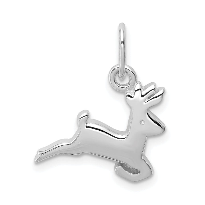 Sterling Silver Running Deer Charm Pendant