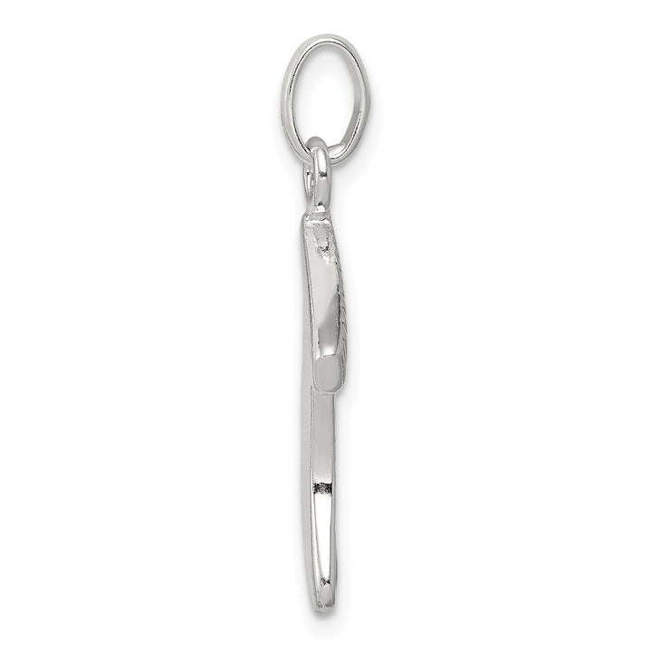 Silver Enameled Christmas Stocking Pendant