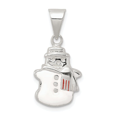 Sterling Silver Enameled Snowman Charm Pendant at $ 16.34 only from Jewelryshopping.com