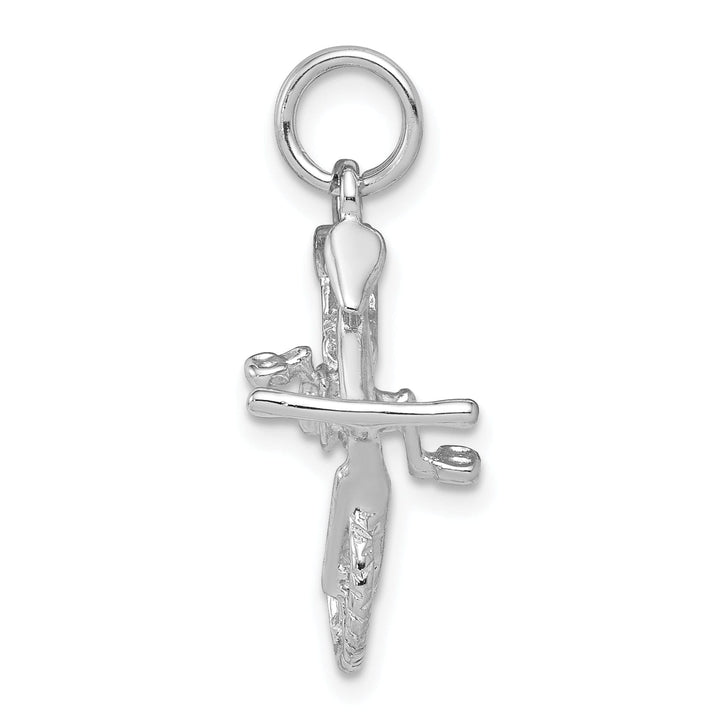 Sterling Silver Polished 3-D Bicycle Pendant