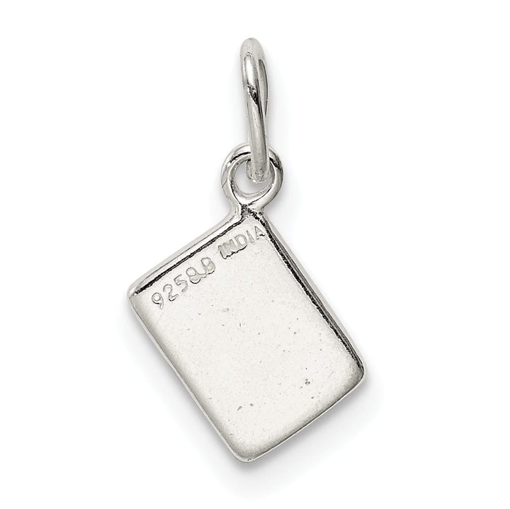 Silver Enameled Ace Of Spades Card Charm