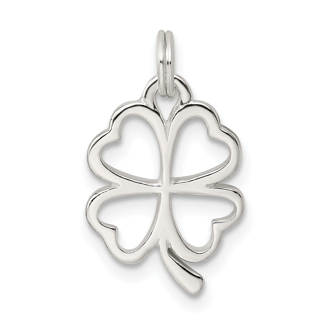 Solid Sterling Silver Four Leaf Clover Charm