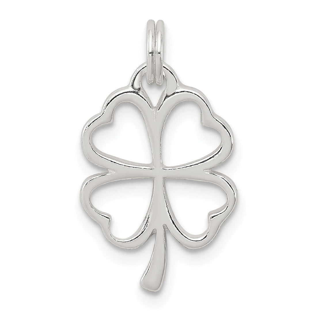 Solid Sterling Silver Four Leaf Clover Charm