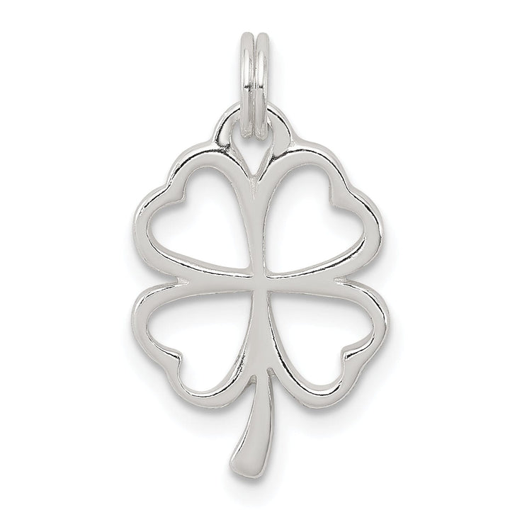 Solid Sterling Silver Four Leaf Clover Charm