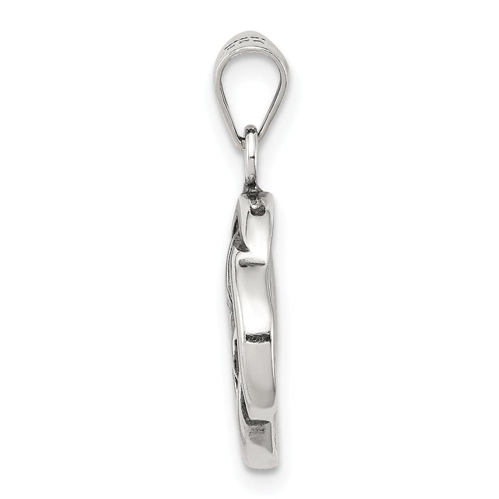 Silver Polish Antiqued Finish Celtic Knot Charm