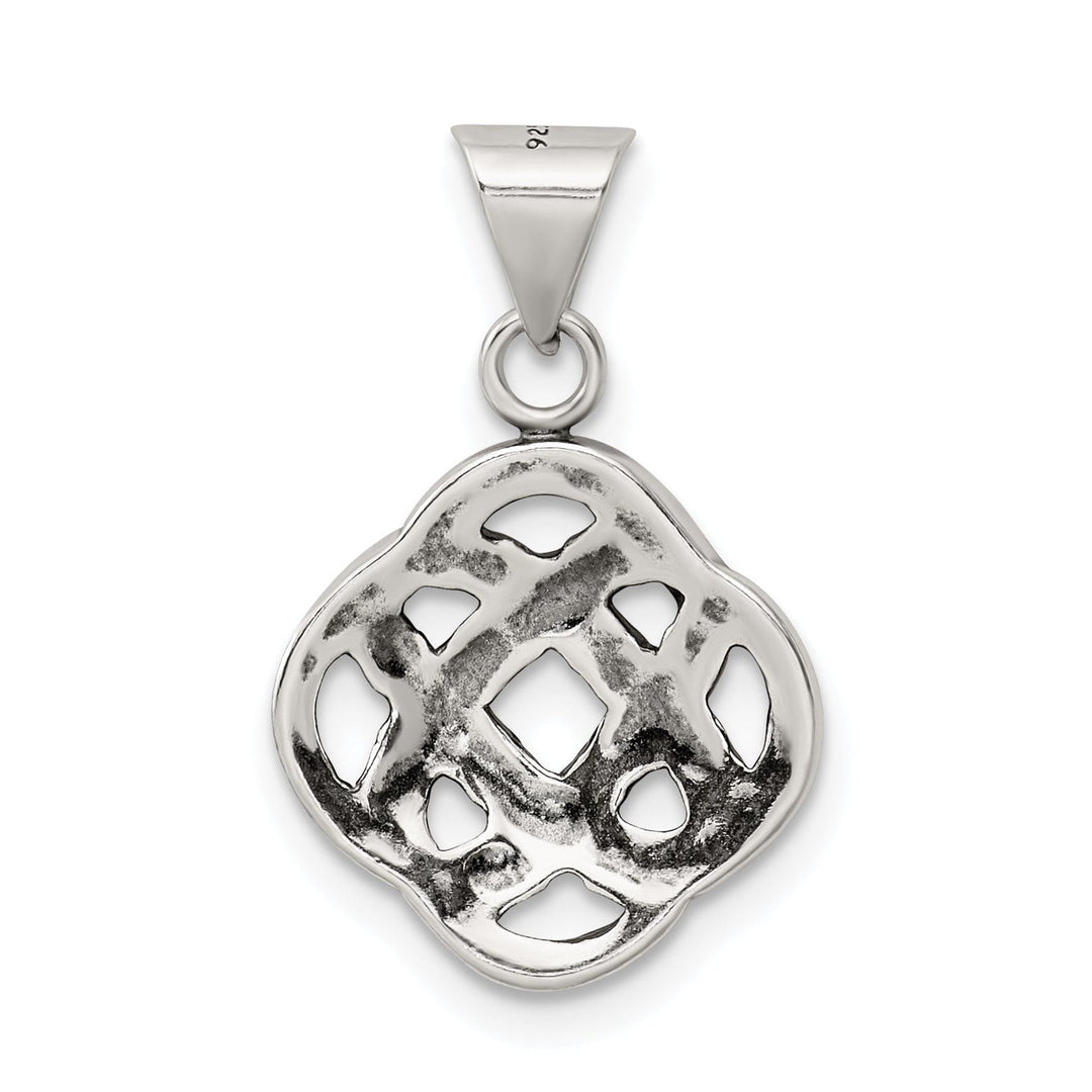 Silver Polish Antiqued Finish Celtic Knot Charm