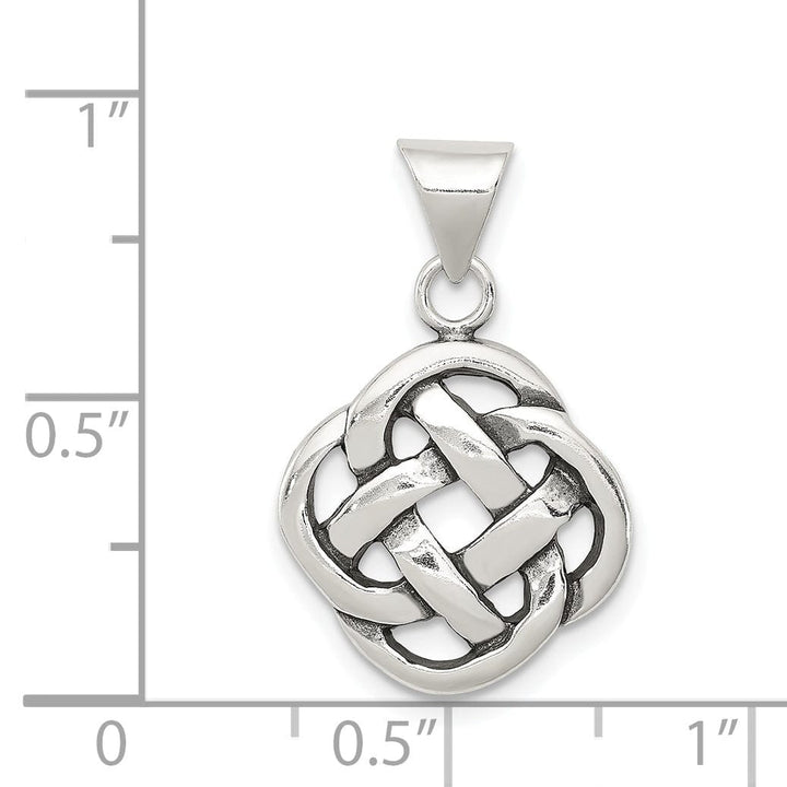 Silver Polish Antiqued Finish Celtic Knot Charm