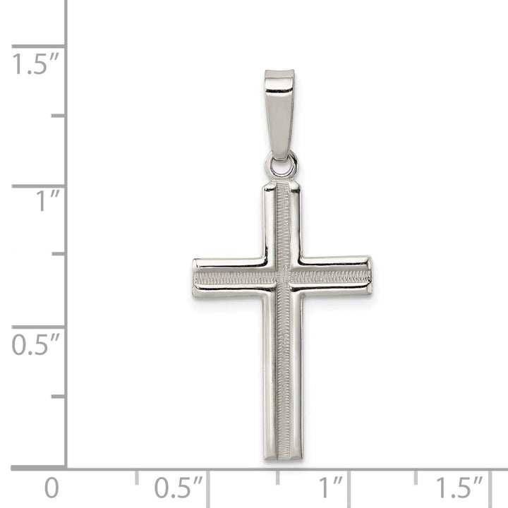 Sterling Silver Polished Latin Cross Pendant