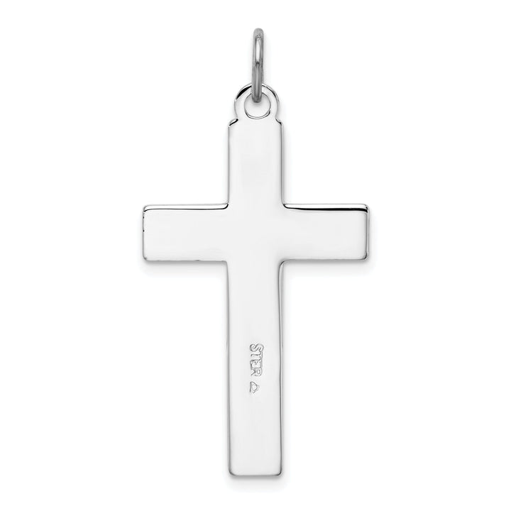 Sterling Silver Brushed Latin Cross Pendant