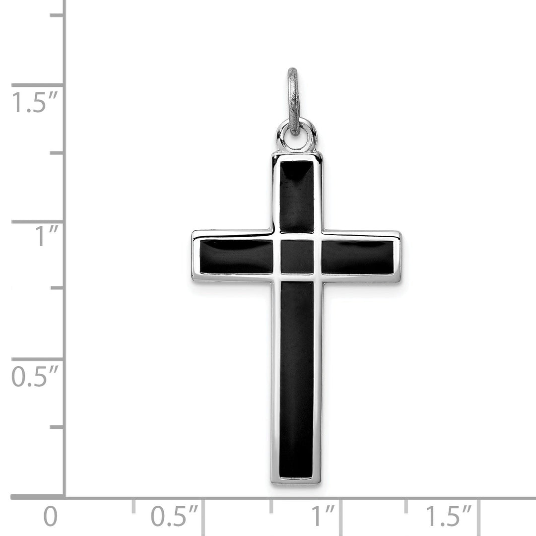 Sterling Silver Brushed Latin Cross Pendant