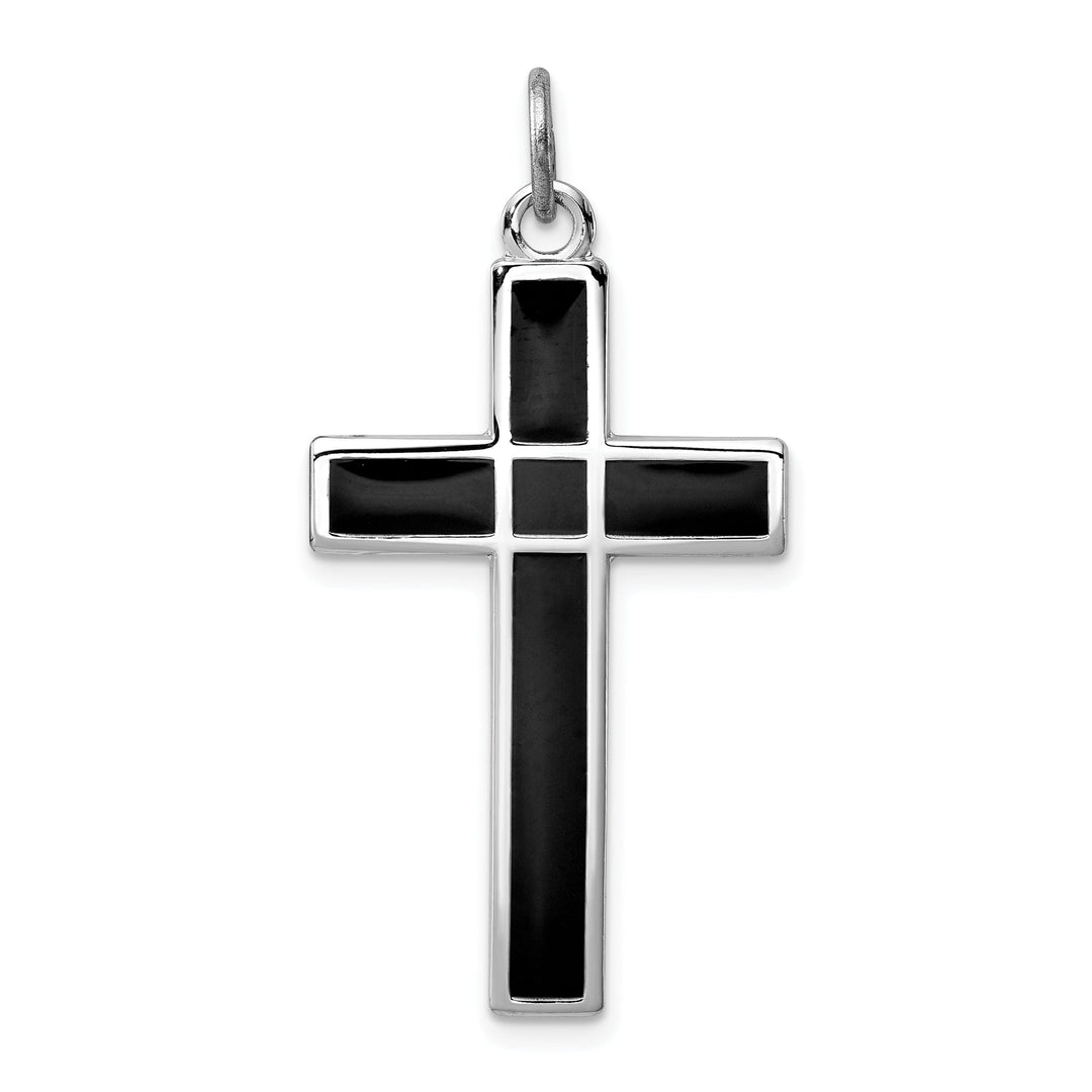 Sterling Silver Brushed Latin Cross Pendant