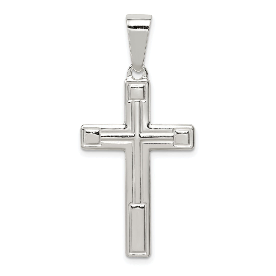 Sterling Silver Polished Latin Cross Pendant